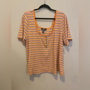 2X. MODCLOTH. New with tags colorful striped blouse.